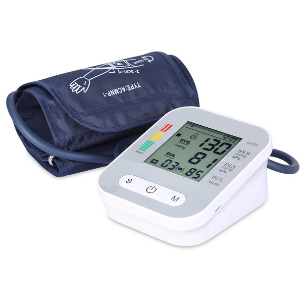 Digital Arm Blood Pressure Monitor — LCD Display & Voice Readout