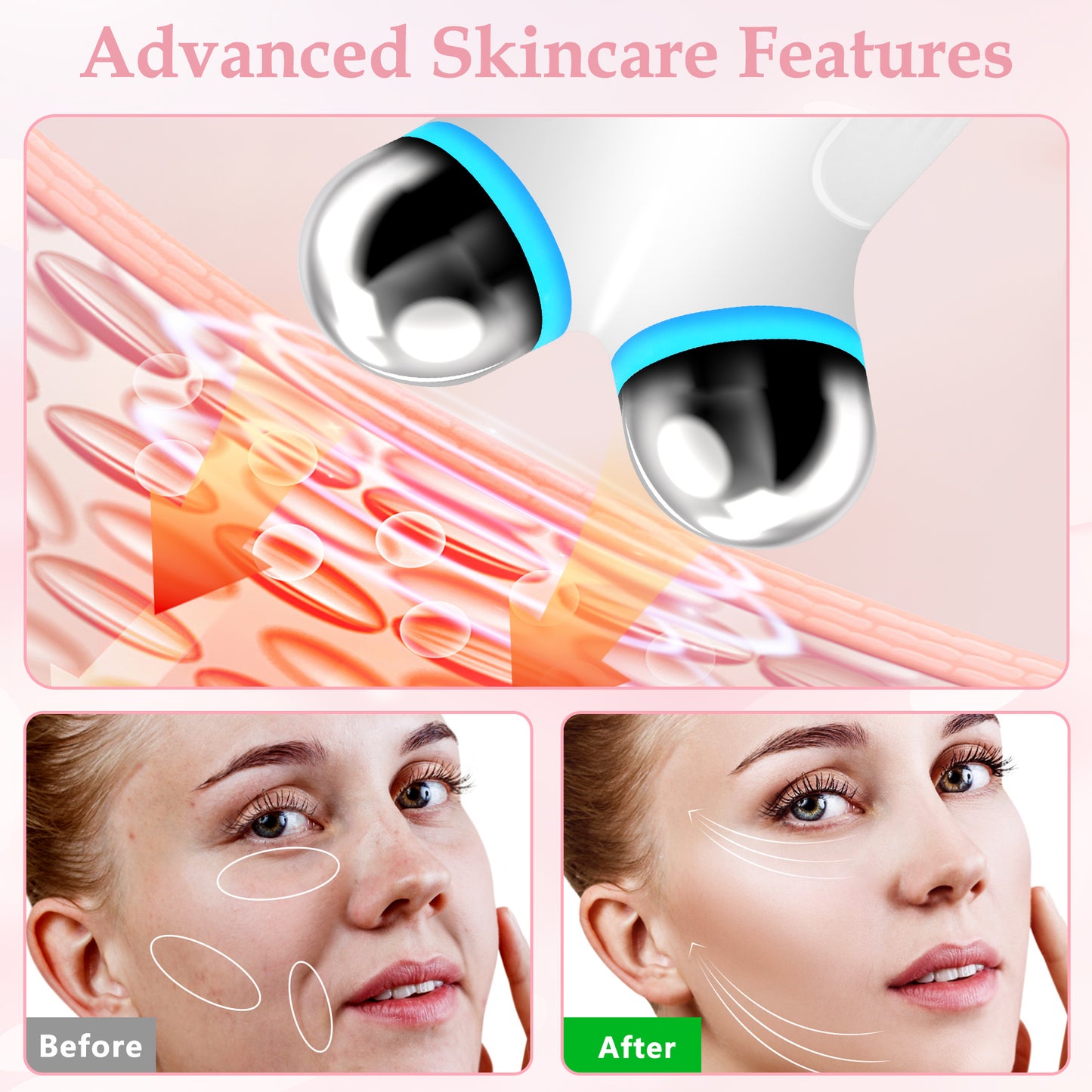 Anti-Aging Microcurrent Facial Device — Boosts Skincare Absorption