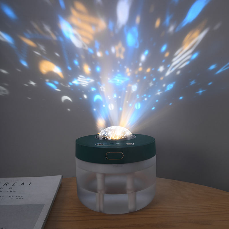Projection Humidifier & Night Light – Rotating, Dual Spray