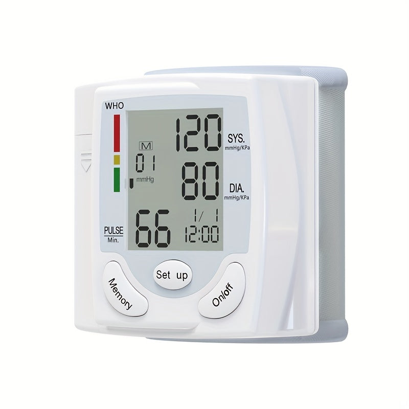 Wrist Blood Pressure Monitor — Digital BP & Heart Rate Tracker
